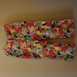 Talbot's Sz 4 multi color cropped pants NWOT
